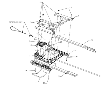 Panel Assembly Diagram and Parts List for SCP21E (18AEB9C5B10)(2021) Cub Cadet Lawn Mower
